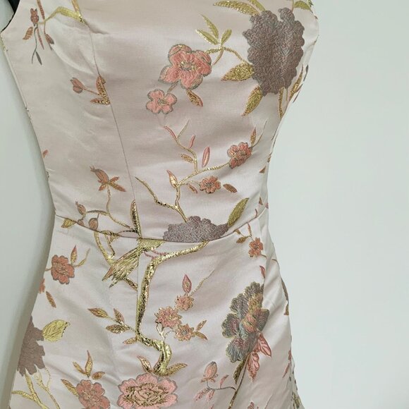 Lipsy womens dress New with tags party cocktails wedding pink gold jacquard shor - Picture 3 of 16